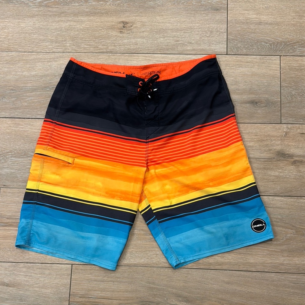 O'Neill Hyperfreak Black and Orange Board Shorts